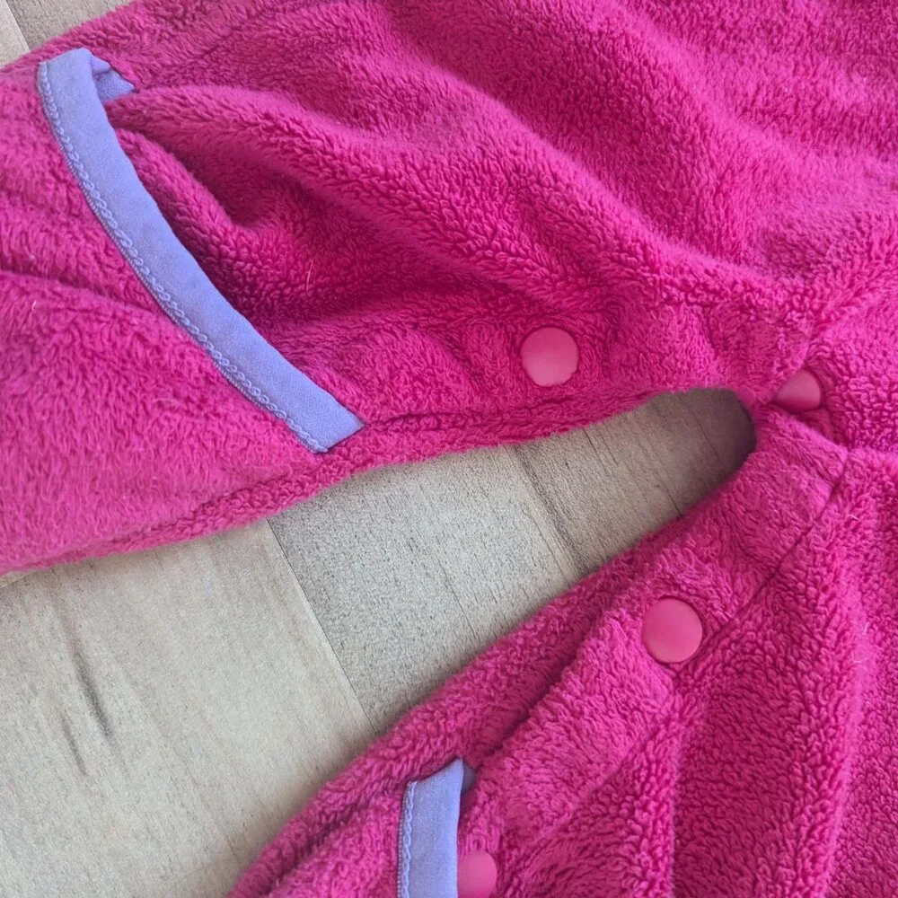 The North Face Fleece Hooded Dual Zipper Snuggle Suit - Size 3-6M - Picture 4 of 5